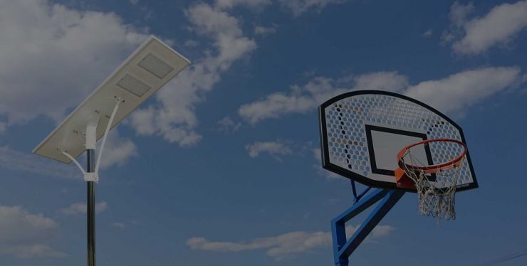 バスケットボール LEDソーラー照明 屋外